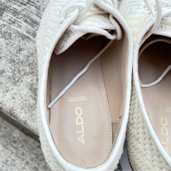 Aldo Cream Platform Women’s Shoes with Quilted Texture Size US 8.5 EUR 39 - Picture 6 of 8